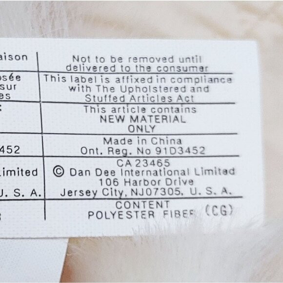 Dan Dee Vintage 3DPlush Christmas Stocking Teddy Bear In Pocket Red White 21” - Picture 4 of 5